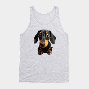 Dachshund Puppy Eyes Cute Dog Tank Top